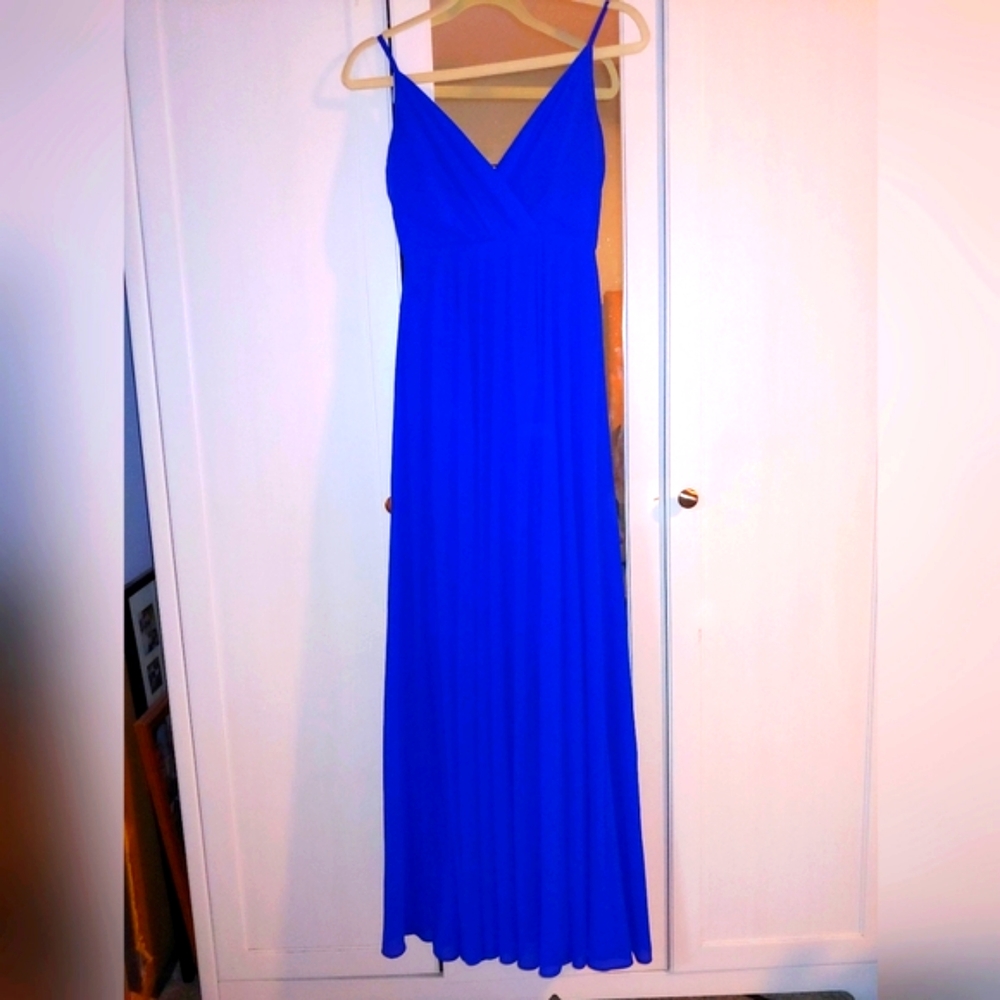 Long Blue XS Lulus Dress - lined